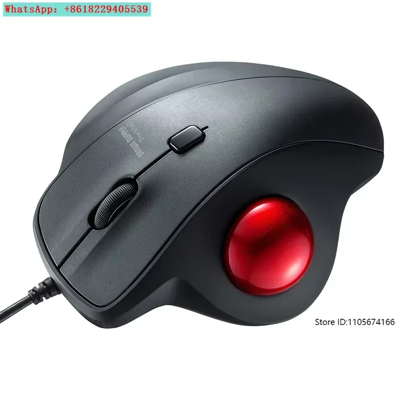 Ergonomic Trackball Mouse 3D Design 4 Button Click Mute DPI Drawing Editing CAD