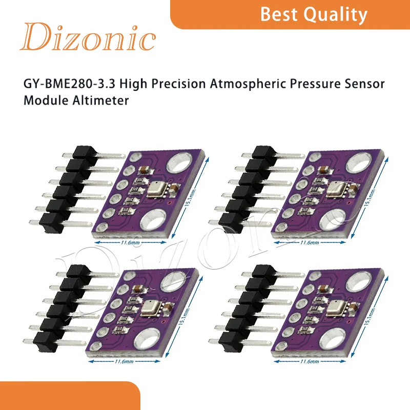 

Dizonic GY-BME280-3.3 High-precision atmospheric pressure sensor module altimeter