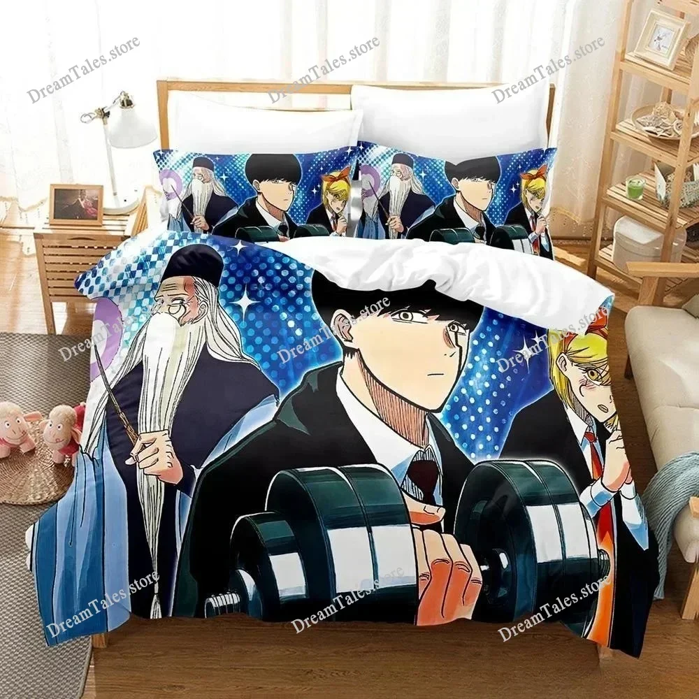 New 3D Anime Mashle Magic and Muscles Bedding Set Single Twin Full Queen King Size Bed Set Adult Kid Bedroom Duvet Cover Sets592