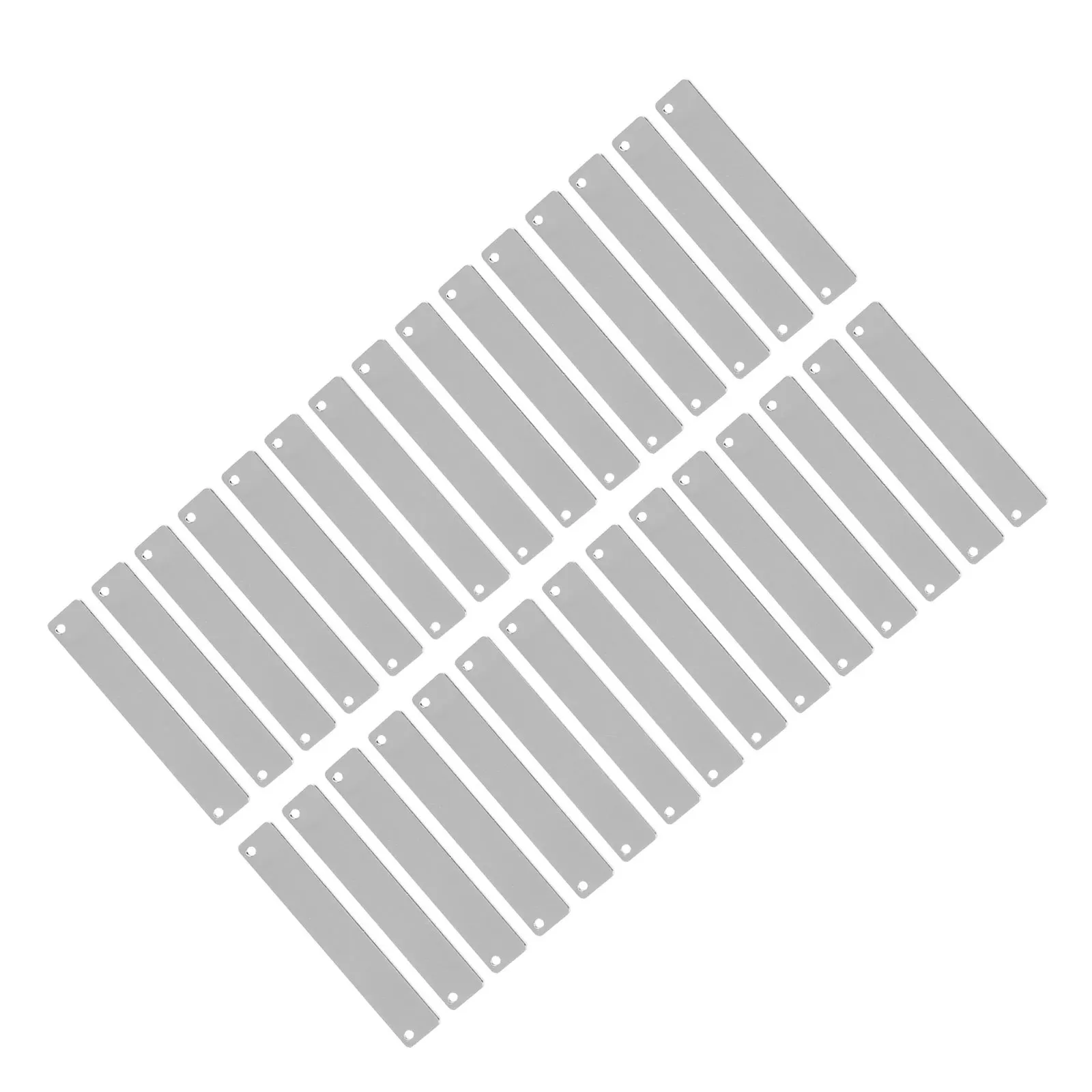 

30Pcs Copper Engraved Pendants DIY Necklace Making Accessories Strip Carving Key Chain Jewelry Charms Strip Pendants