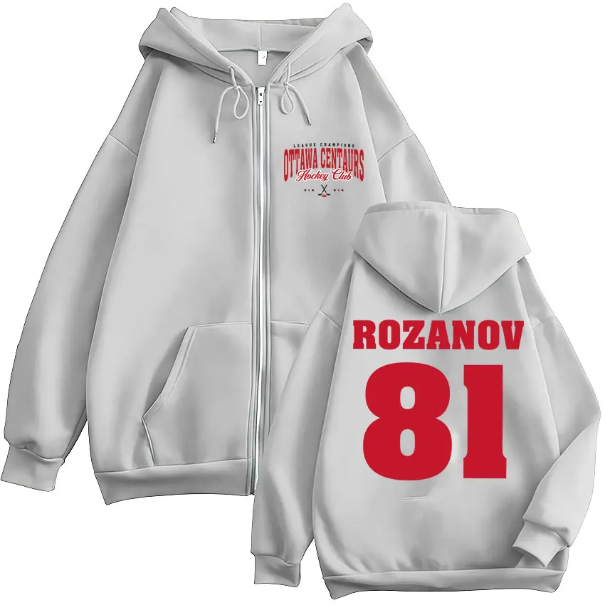 TV Heated Rivalry Ilya Rozanov 81 Zip Up Hoodies Ottawa Centaurs Fashion Retro Tracksuit Men Women Fleece Warm Oversized Jackets