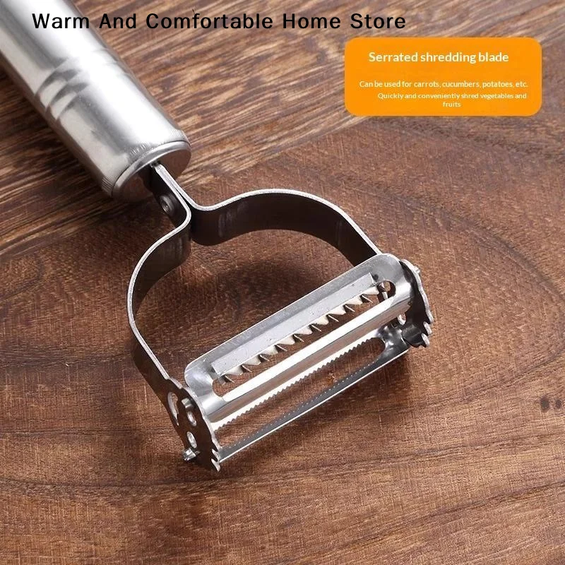 【W】Stainless Steel Dual Side Vegetable Peeler With Peeling And Julienning Functions For Kitchen Fruit Vegetable Prep