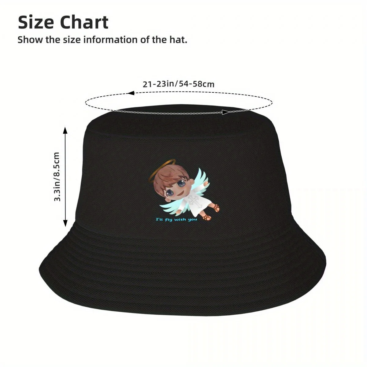 سأطير معك قبعة دلو جولف عيد ميلاد قبعة الشاطئ الفاخرة امرأة قبعة الرجال #4