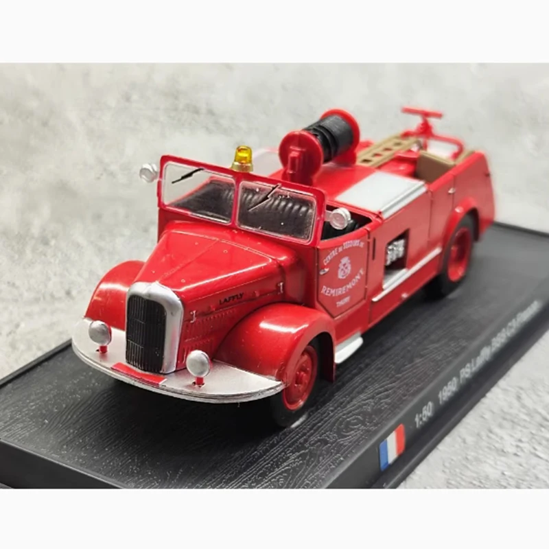 AMER Diecast Alloy 1/50 1950 PS LAFFLY BSS C3 Alloy Fire Truck Model Toy Collection Gifts Ornament Adult Souvenir Display