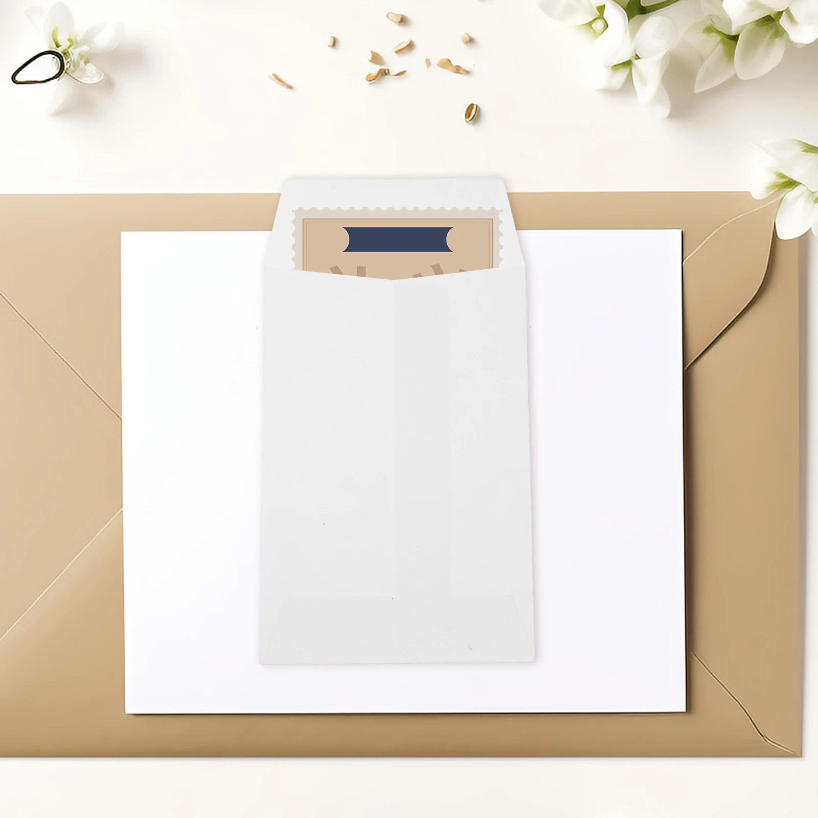 

100pcs Blank Small Envelopes White Perfect for Cash Gifts Keys StampsReusable Money Envelopes-envelope Saving Challenge Storage