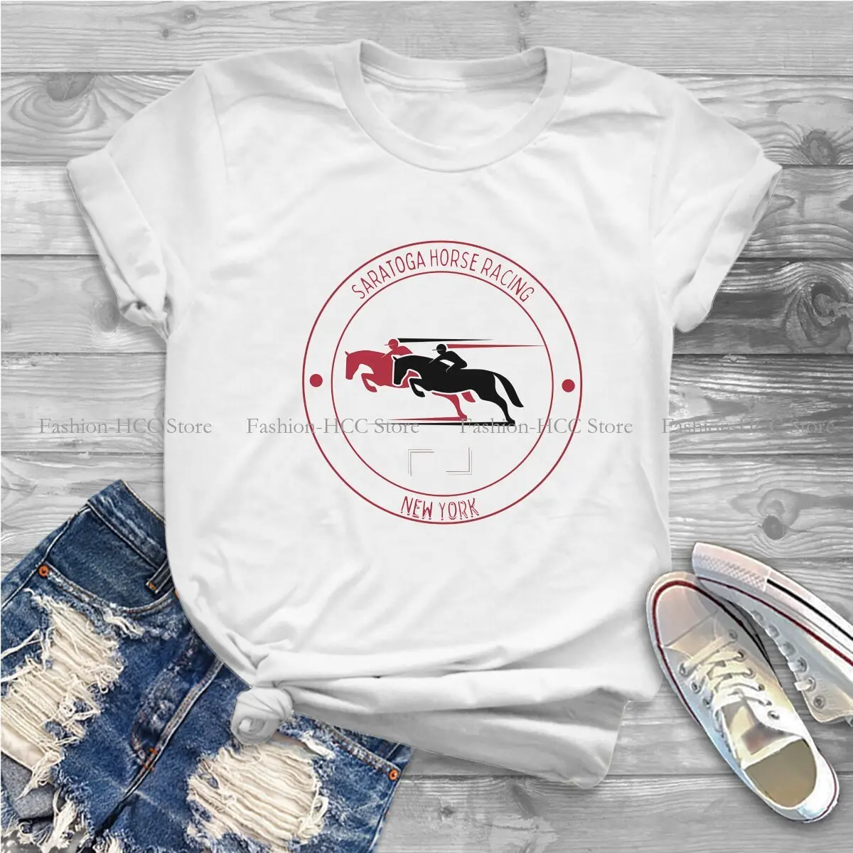 Race Unique Polyester TShirt Horse Racing Sports Comfortable Hip Hop Graphic  T Shirt Stuff