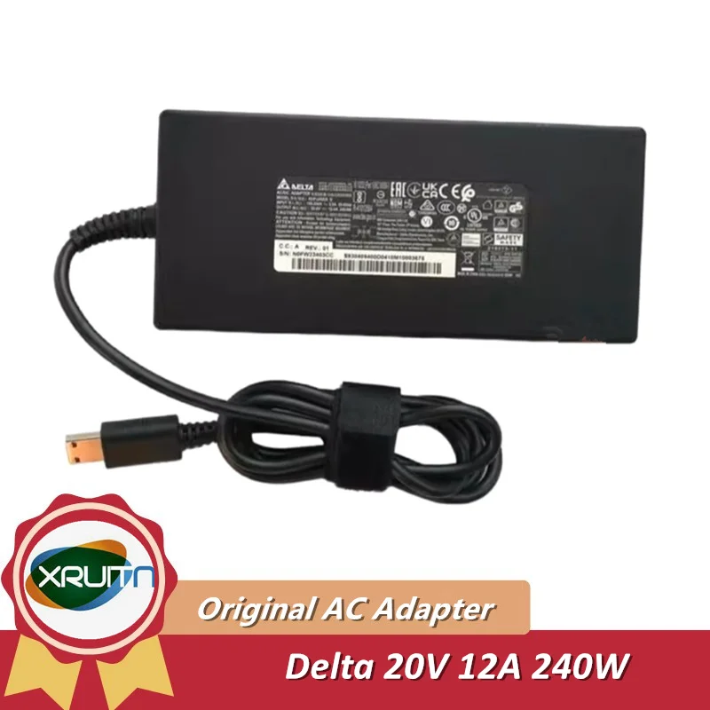 

ADP-240EB D Original 240W Delta 20V 12A AC Adapter Charger for MSI Gaming Laptop GP76 GE66 GE76 GP66 Power Supply Rectangle Tip