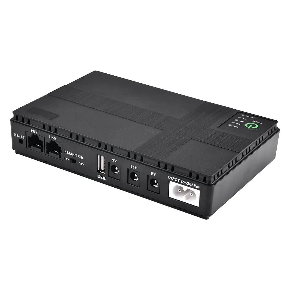 Fuente de alimentación ininterrumpida CC 1018P, enrutador UPS, adaptador óptico Cat, 8800mah, 10400mah, fuente de alimentación de respaldo, 5V, 9V, 12V, 15V, 24V