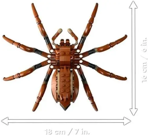 クモがセットされた森の生物学的フィギュア,2キャラクター,ギフト,195ユニット,76434
