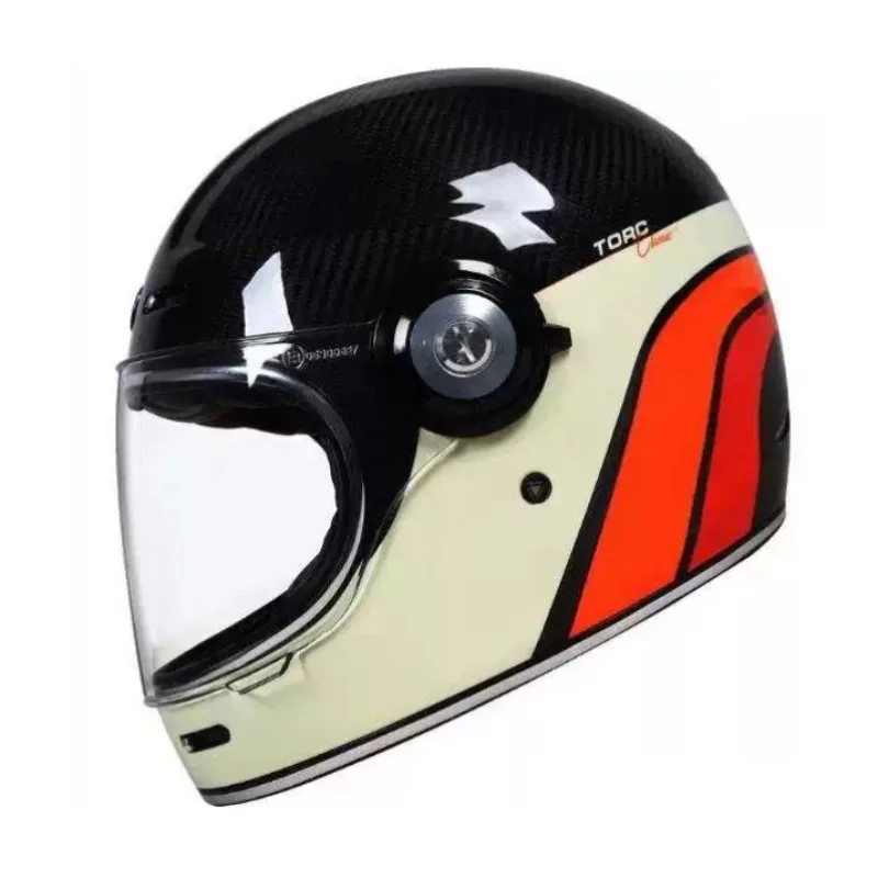 ECE DOT Certification Fiberglass Retro Motorcycle Helmet Full Face Capacetes Summer Men Motobike Cruise Cascos