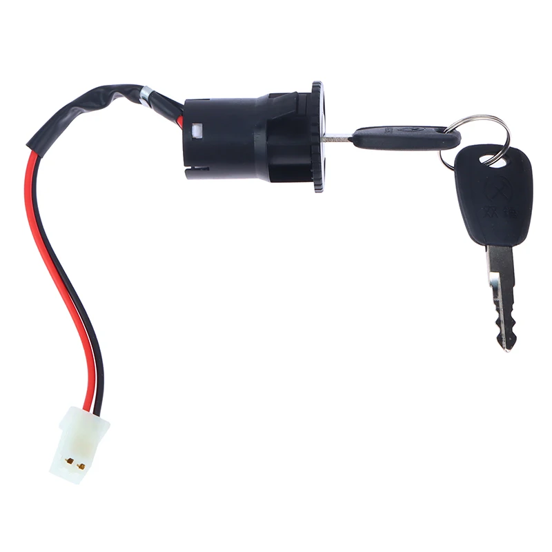 NEW * 2 Wires Ignition Switch with 2 Keys On-Off Lock for Electrical Scooter ATV Pocket Bikes Motorcycle Motorbike ATV Quad Bike