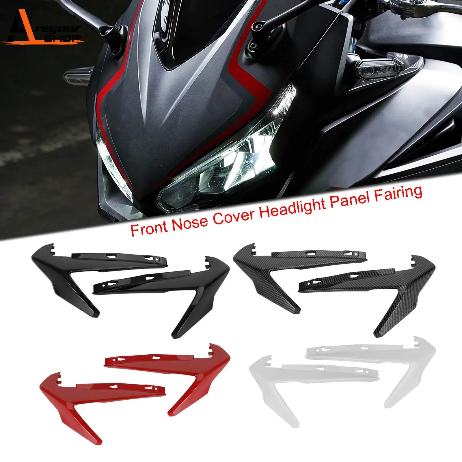 

Передняя крышка носа Areyourshop, обтекатель передней фары для Honda CBR500R 2019-2021, аксессуары для двигателя