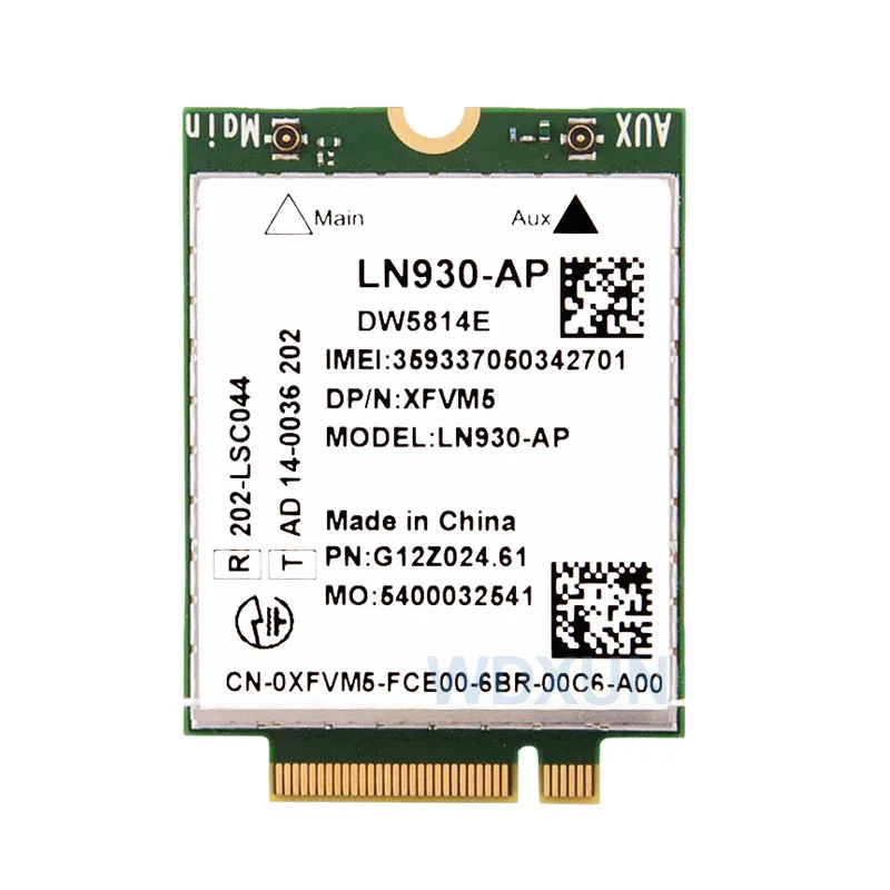 Dw5814e LN930-AP Wwan FDD-LTE Ngff 4G Module Voor Wwan Draadloze Wifi 4G Kaart Voor Dell Laptops Latitude 14 "7480 5480