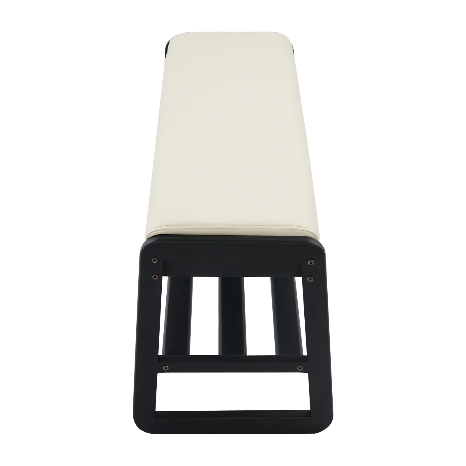 Banc étagère à chaussures en bois d'hévéa avec coussin, banc organisateur de chaussures avec rangement, banc étagère à chaussures pour entrée couleur noir + Beige