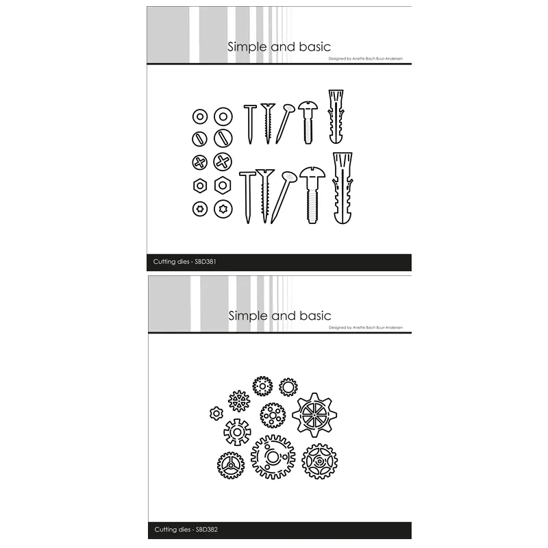 

Nails Bits and Pieces Gears Cutting Dies for New November 2023 Scrapbooking Paper Making Frame Card Craft Supplies no Stamps