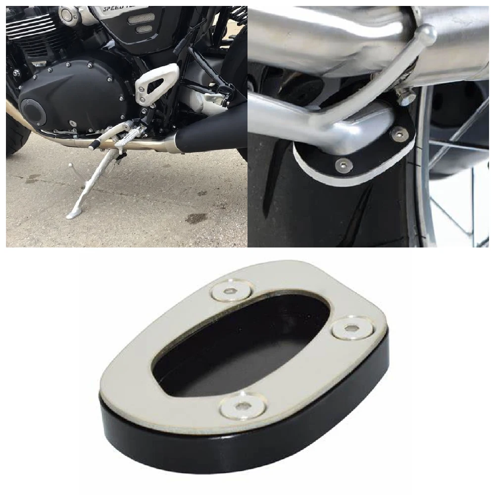 

Fits for Triumph 1200 Thruxton R RS Speed Twin 1200cc 2019-2024 Motorcycle Side Stand Base Extension Plate Enlarge Widener Pad