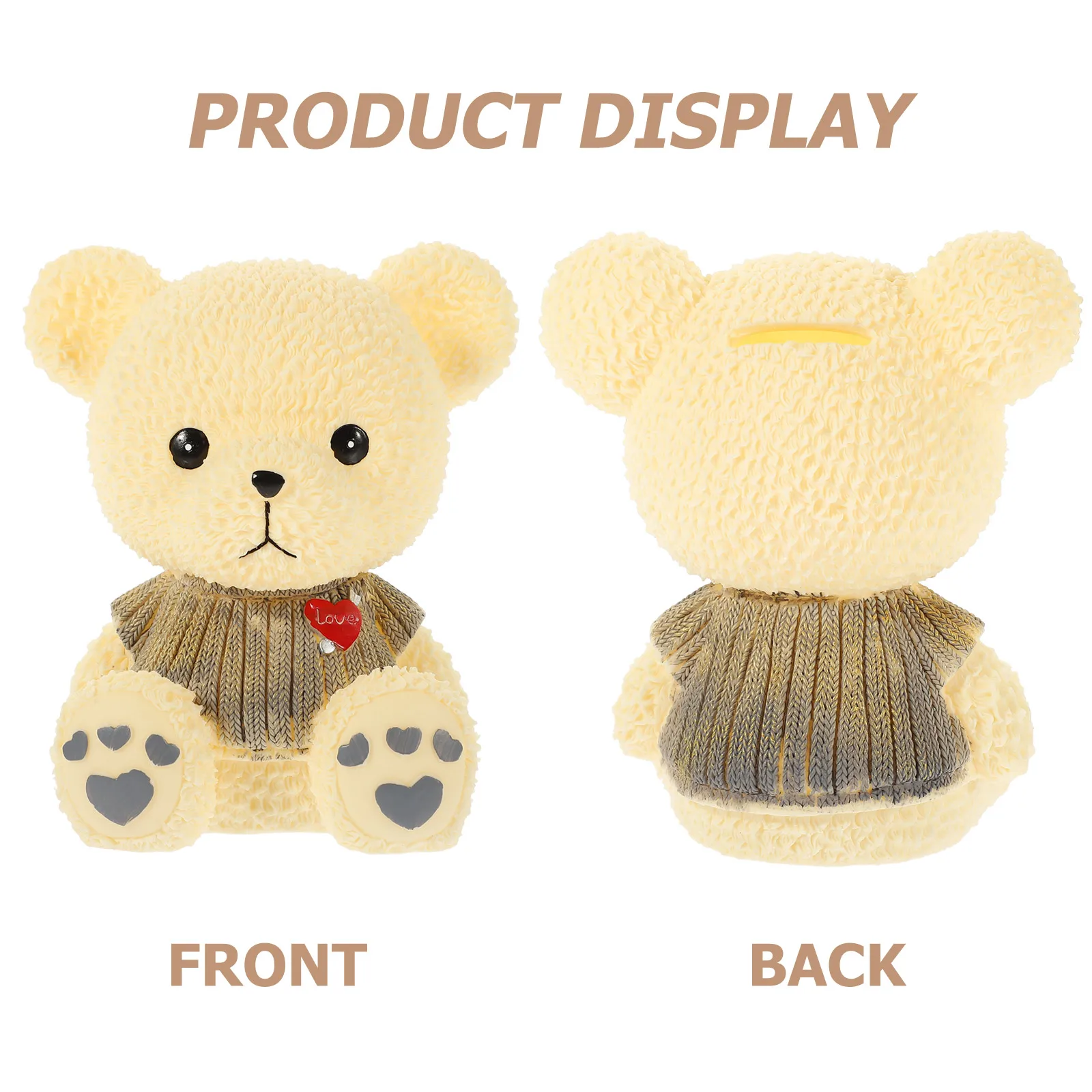 

Piggy Bank Decoration Cute Coin Cartoon Money Bear Shaped for Coins Desktop Banks