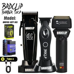 Nuevo Cortadora de pelo profesional BRDCLIP BRD-106 BL1T 363, cortadora de pelo eléctrica inalámbrica, cuchilla DLC con Base de carga