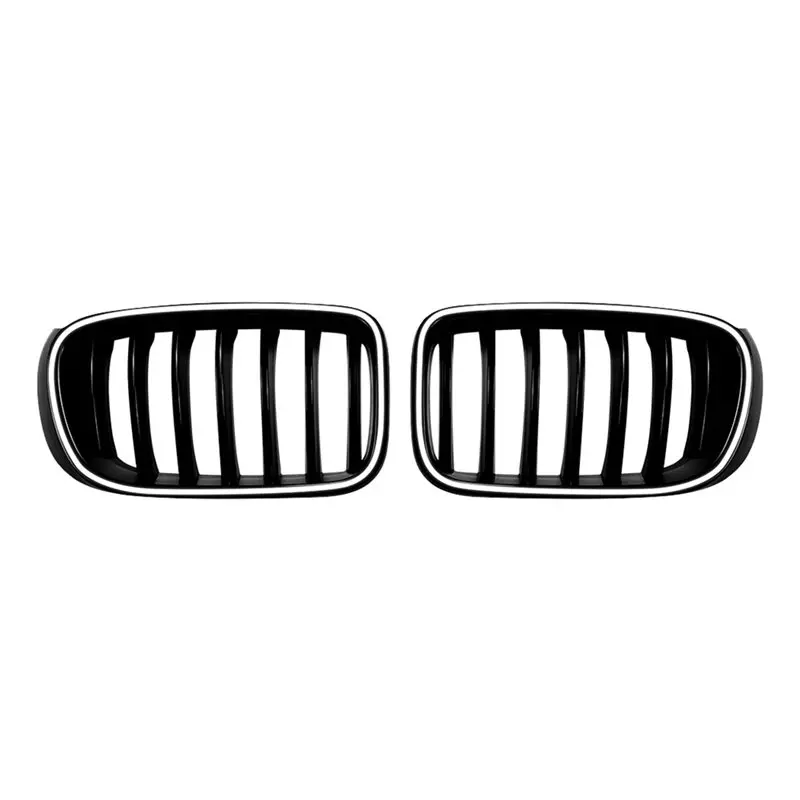 

Car Front Kidney Grill Air Intake Grille With LED Light Single Line Vertical Grille For BMW X3 F25 X4 F26 LCI 2014-2017