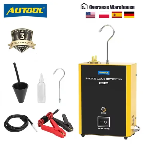 AUTOOL SDT50 Car Smoke Leak Detector Automotive EVAP Leakage Gas Leakage Machine Locator Oil Pipe Generator Diagnostic Tools