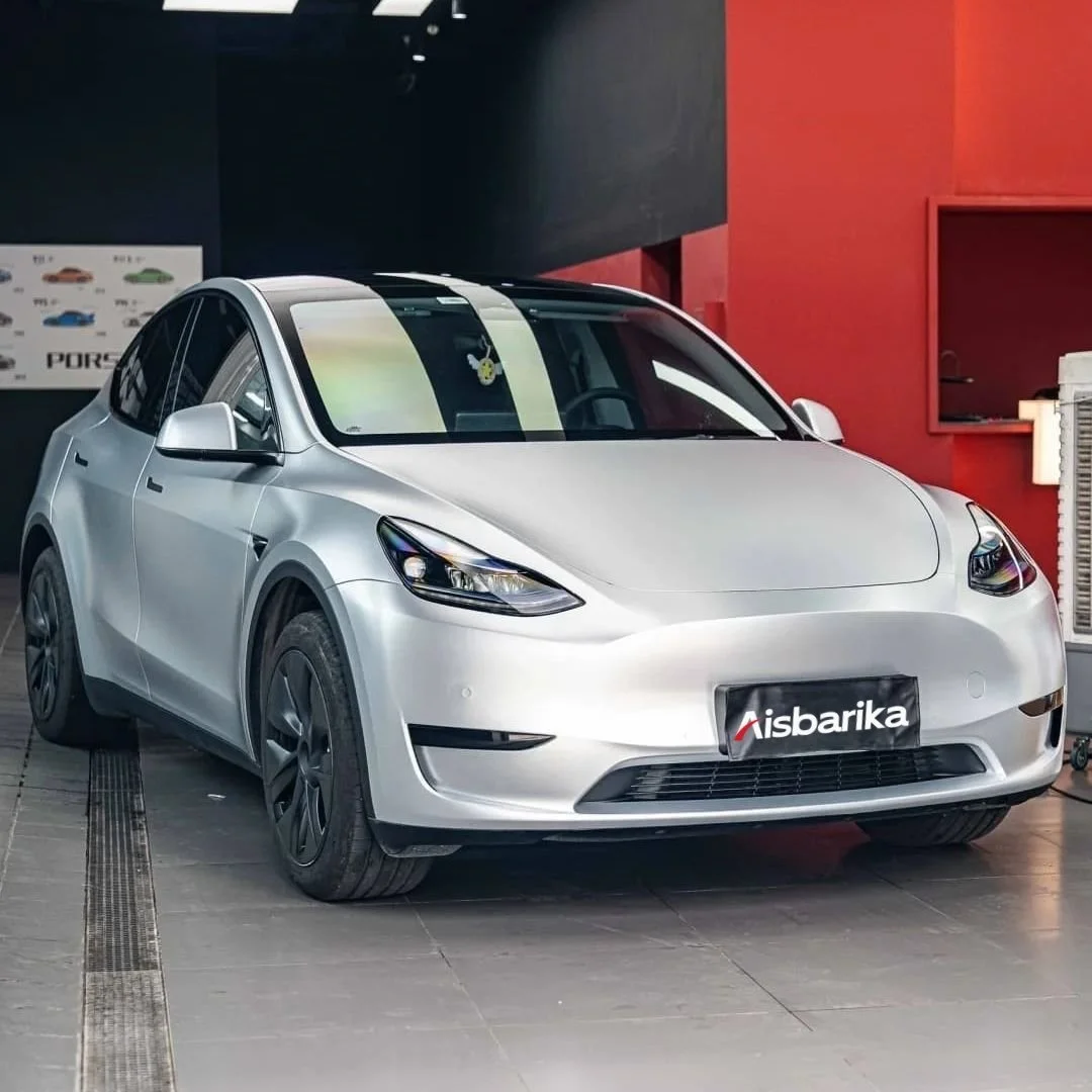 Qualidade superior PET Matte Chrome Alexander Silver Car Wrap Vinil Adesivo Filme de embrulho automático