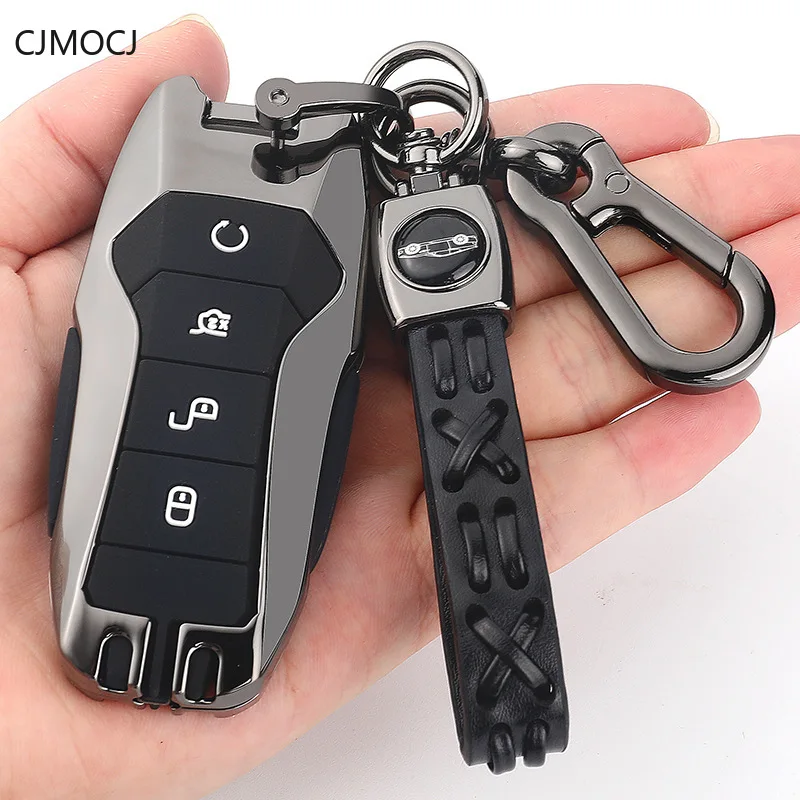 Premium Zinc Alloy Key Cover Case for BYD Song PRO / Qin PRO / 2nd Gen Tang DM (2020) - Protective Key Fob Shell Keybag