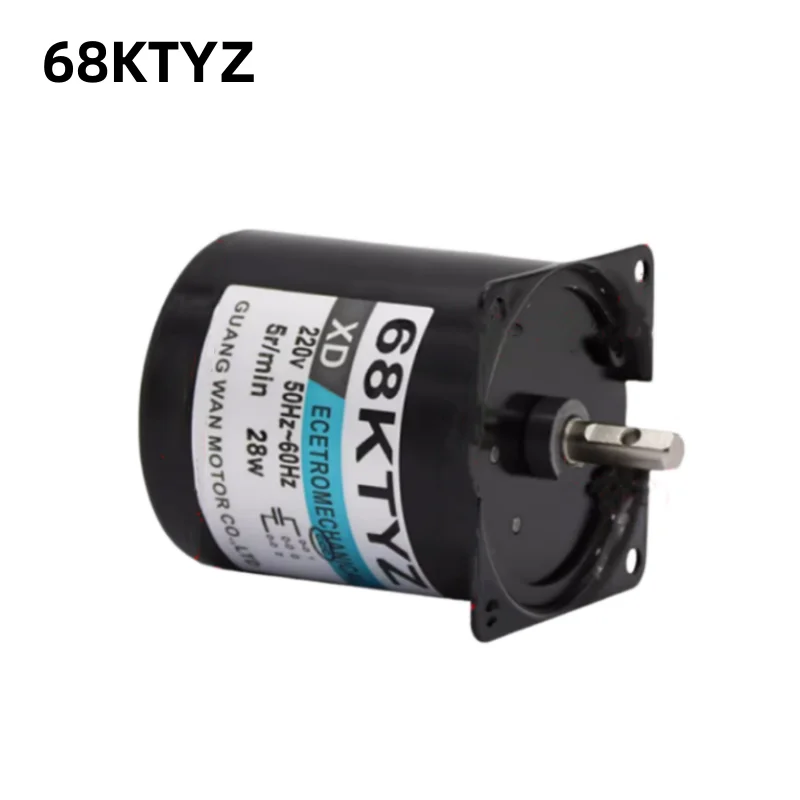 68KTYZ 2.5rpm~110rpm 28Wpermanent Magnet Synchronous CW/CCW 220V AC Gear Motor 50~60HZ