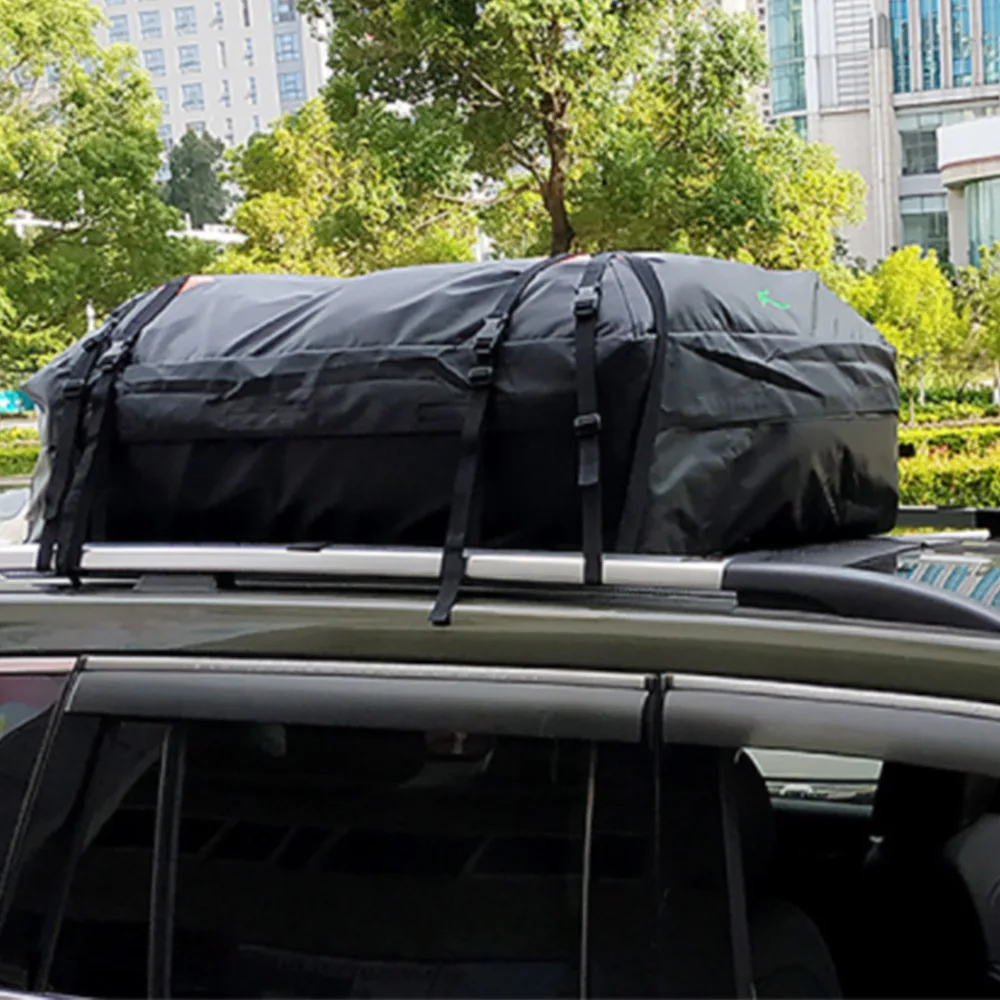 

160x110x50cm Large Waterproof Car Roof Rack Luggage Bag Black Storage For Travel SUV Van