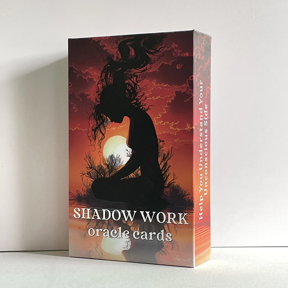 Oracle Cards Shadow Work 12x7cm 56-cards Tarot Board Deck in Box 400 GSM Paper Affirmation Keywords Taro