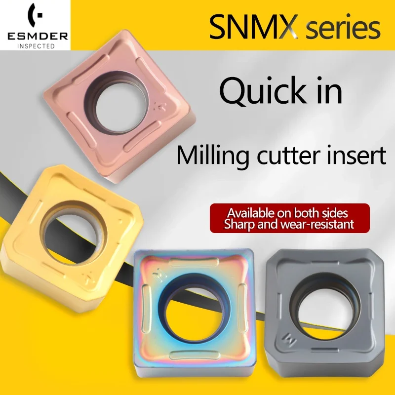 SNMX120508GM SNMX1205ANN-M Double-sided Milling Cutter Blade 45 Degree Square Carbide Inserts Processing Stainless Steel General