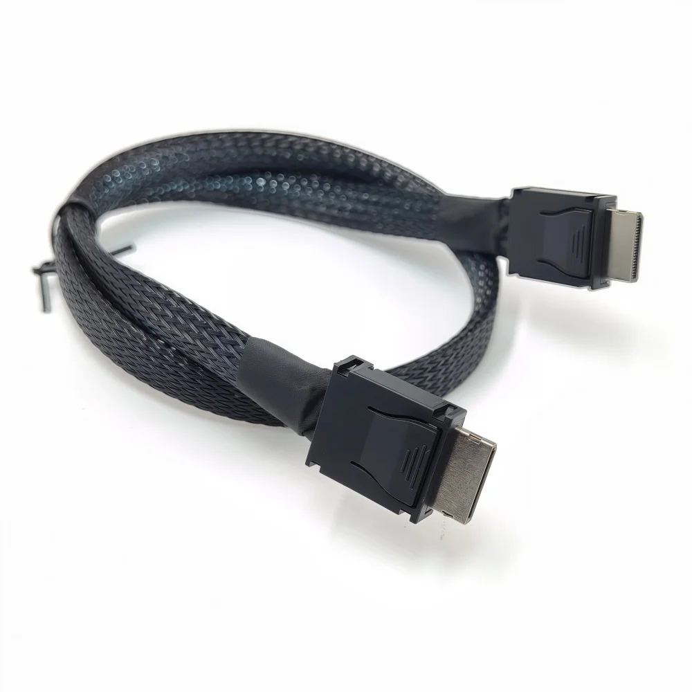 0.5M Oculink SFF8611 Data Extension Cable MINI SAS Cable 24Gbps SFF-8611 to SFF-8611/8639 Server Data Transfer Line