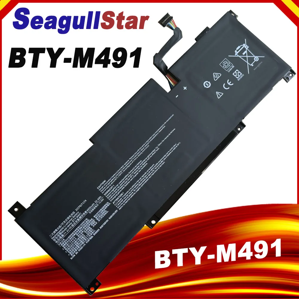 BTY-M491 Laptop Battery For MSI Modern 15 A10M-014,A10RAS-258 A10RB-041TW A10RD A11M A11SB-059 A4MW Prestige14 52.4WH