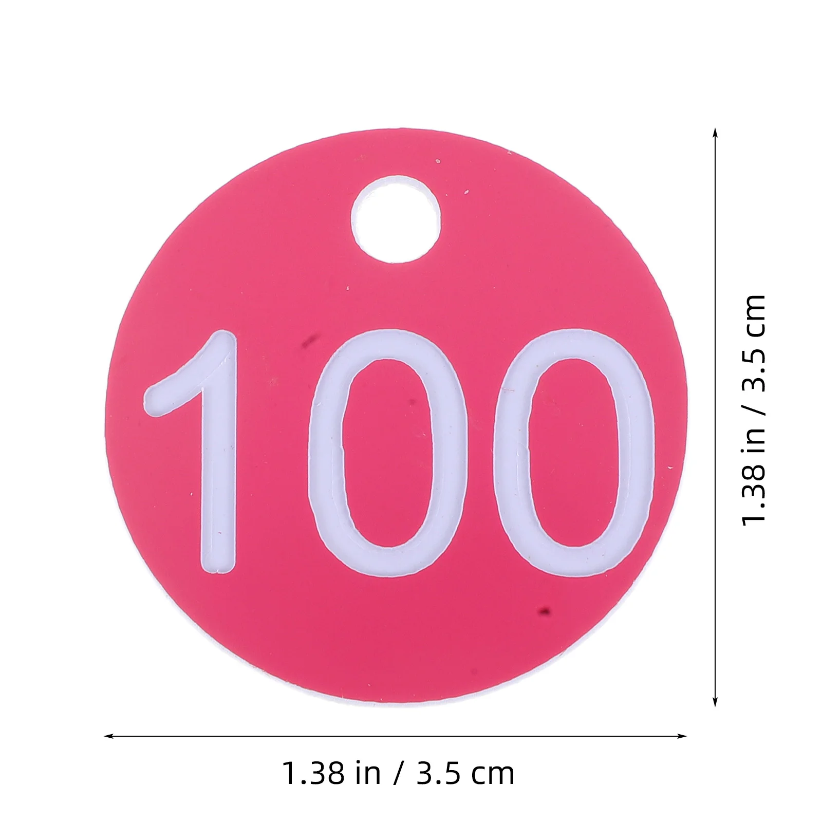 100pcs Plastic Number Tags For Sorting Luggage Restaurants Schools Offices Id Tags With Holes Round Key Label Tag Garment Marks