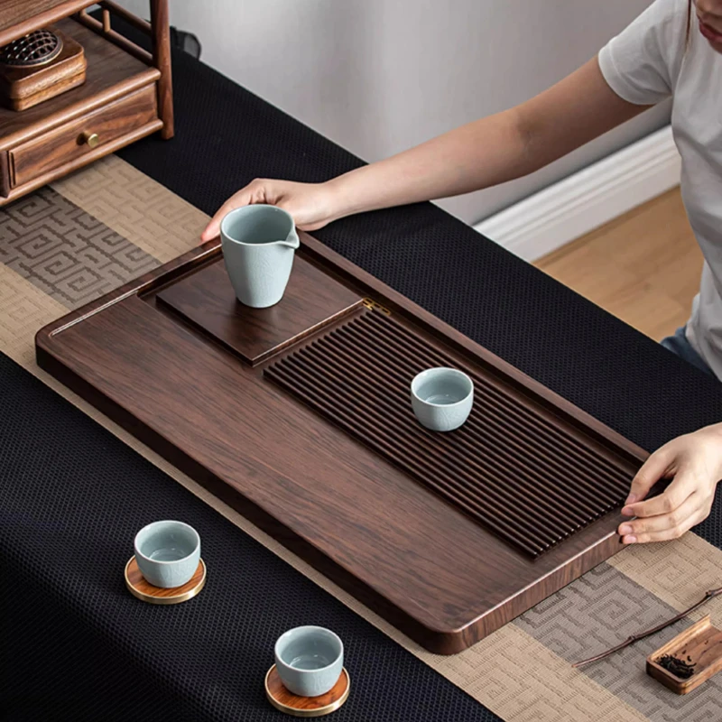 

Office Accessories Tea Trays Kung Fu Modern Party Vintage Tea Trays Rectangle Wood Home Чайн Поднос MHCP
