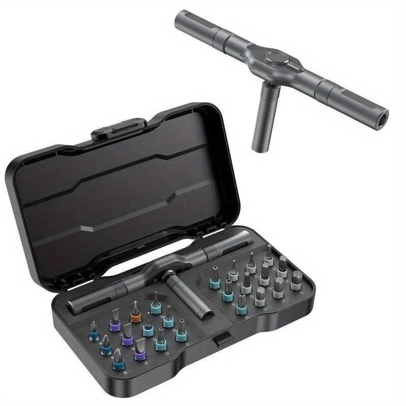 

Набор многофункциональных магнитных отверток 24 в 1, съемный Т-образный крючок, инструмент для домашнего ремонта «сделай сам», Baotou