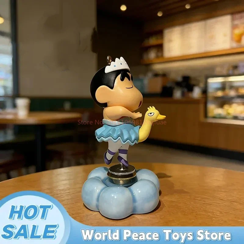 Rotatable Ballet Crayon Shin-Chan Car Dashboard Ornaments Auto Interior Console Decor Figurines Desktop Decoration Mini Model view 6