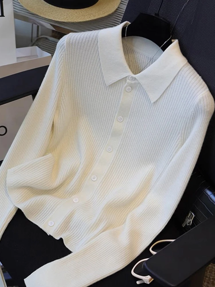 

Однотонный вязаный открытый кардиган Camere, повседневный свободный крой, длинный воротник све, удобный мягкий женский зимний свитер