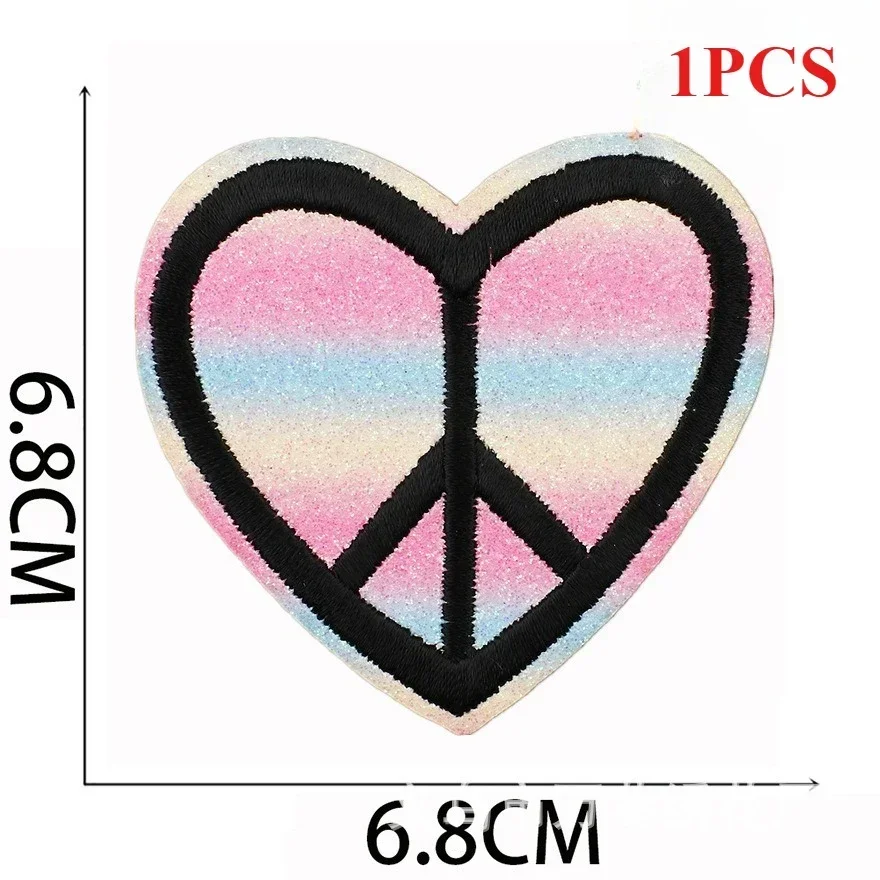 

Pink Cheetah Embroidery Cloth Sticker Mixed Rainbow Patch Sticker Computer Embroidery Label Butterfly Ironing