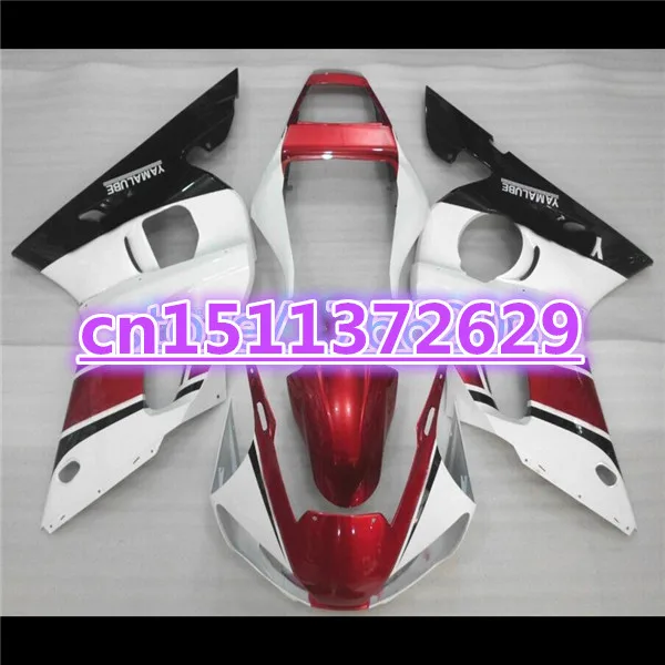 

Комплект обтекателей для YZF-R6 98-02 YZF R6 98 99 00 01 02 красный белый черный YZF 600 R6 1998 99 00 01 2002 Детали обтекателя ABS-Dor D