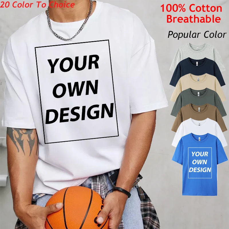 Bedrucktes, individuelles, sommerliches, jugendliches Baumwoll-T-Shirt mit kurzen Ärmeln, modisch locker sitzend, weich, atmungsaktiv, sportlich, Oversize, Freizeitkleidung