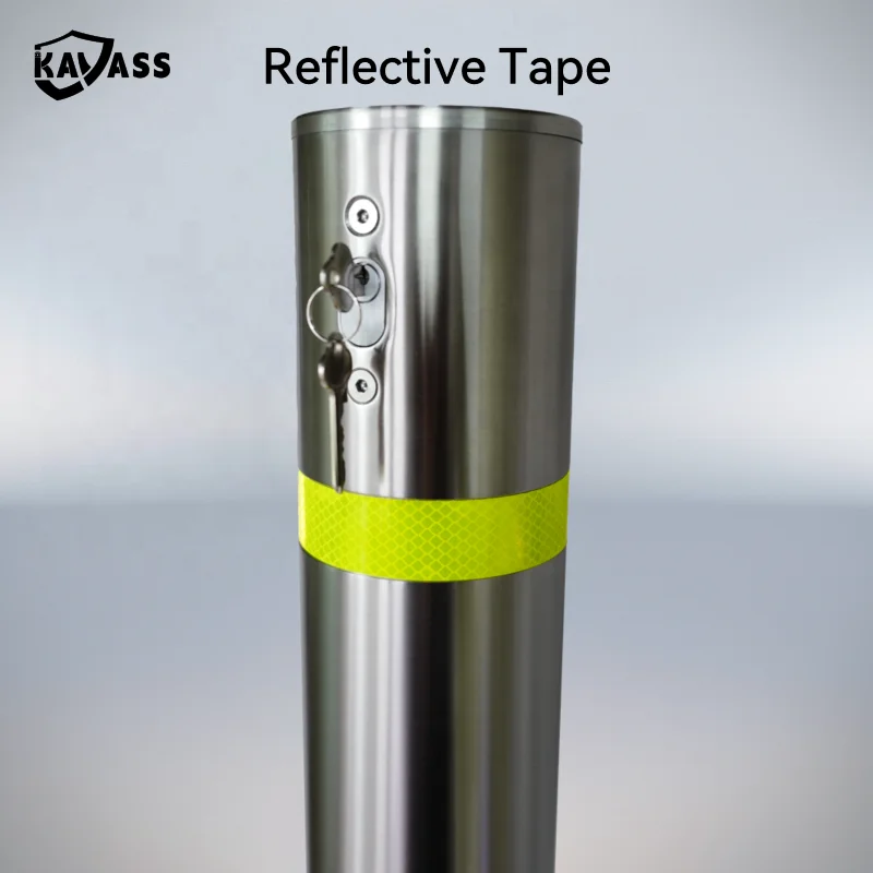 KAVASS Lockable Vehicle Retractable Traffic Rising Telescopic Vehicle Retractapost Steel Security Bollard