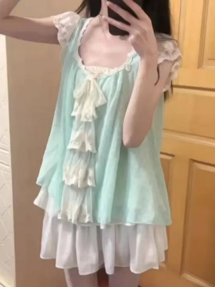 Elegante abito da resort vintage da donna slim fit dolce Y2k abbigliamento moda casual retrò con stampa floreale per lo stile delle vacanze estive