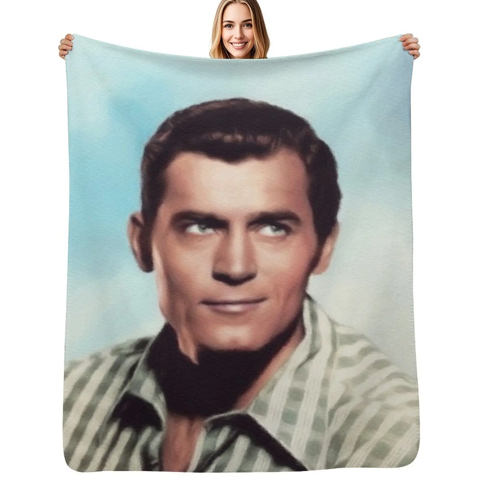 Clint Walker, Movie Star Throw Blanket Thermal Kid'S Travel Hair For Sofa Thin Bed linens Blankets