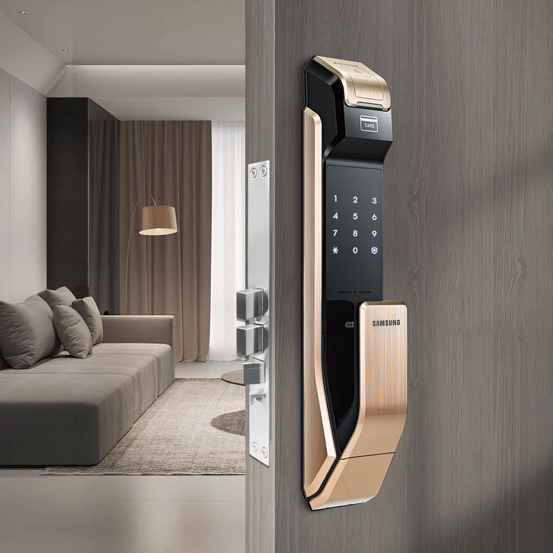 ForSamsungP718 Smart WiFi Password Swipe Card Fingerprint Lock for Wood Fully Automatic Digital Anti-Theft Aluminum Memory Car