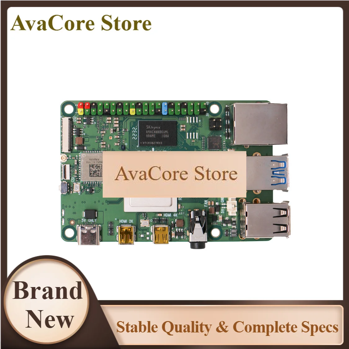 AvaCoreRadxa ROCK 4C+,HDMI With 4K Output, RK3399-T, 6-core CPU SBC, WiFi 5 And Gigabit Ethernet, Single Board Computer