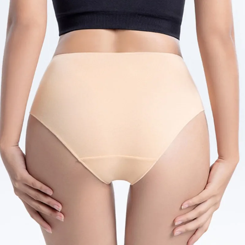 2Pcs Cotton Briefs High Waist Panties Women Seamless Underwear Female Underpants Solid Comfort Lingerie M-2XL Pantys Intimates