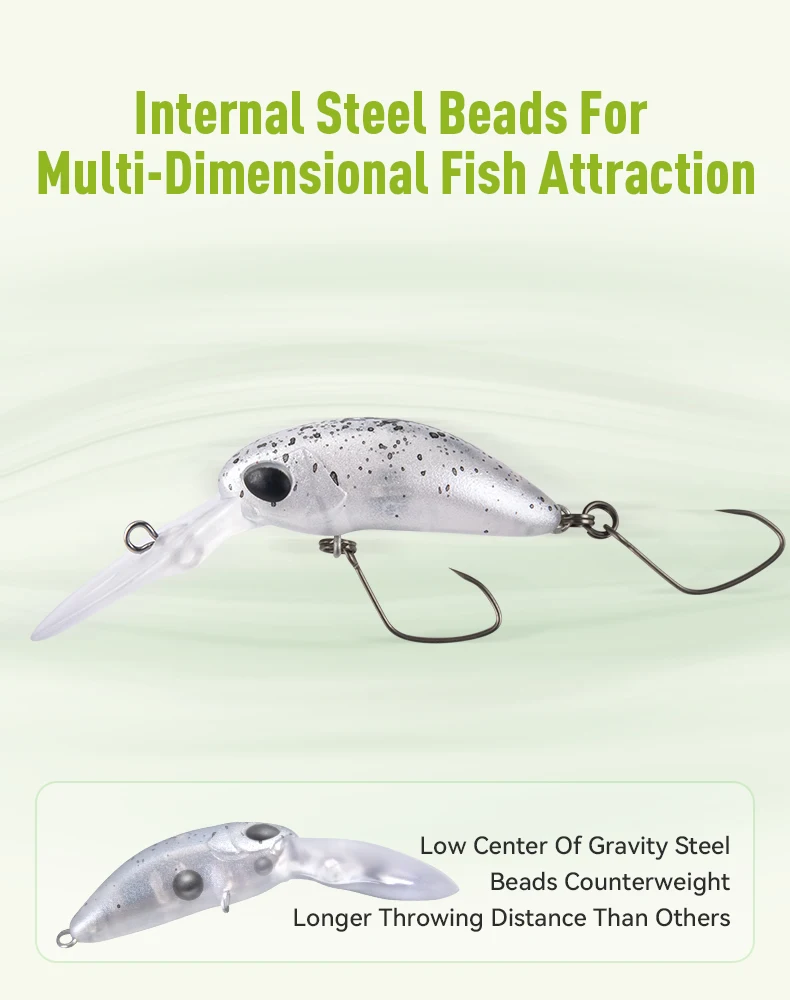 Kingdom Micro Expert Minnow-Köder, 1,7 g, 1,85 g, neues Design, künstliche Lippen-Wobbler aus Hartplastik, Wobbler zum Forellen-Barschangeln – Detail 9