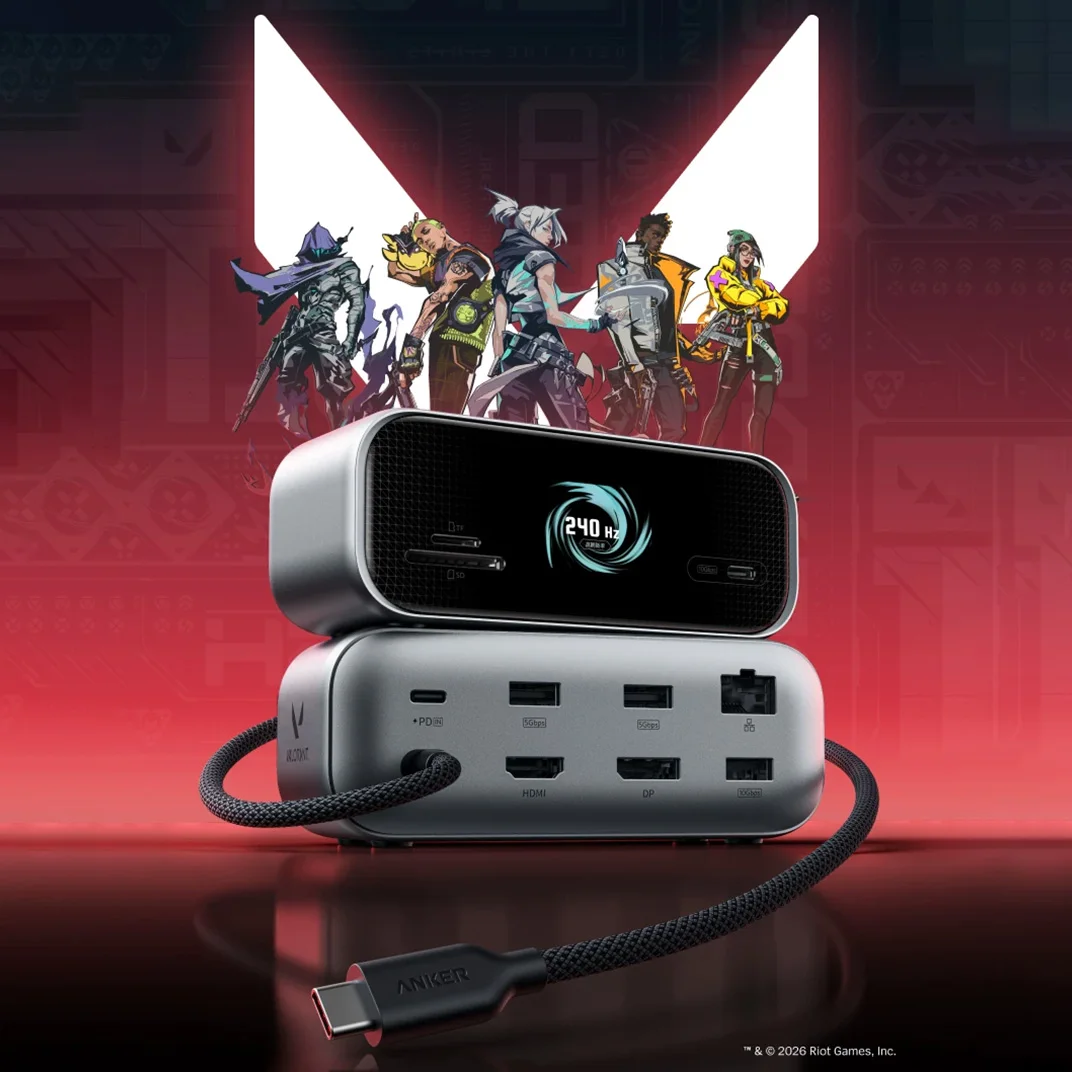 Anker 10in1 USB‑C Docking Station Valorant Collab 240Hz High Refresh Rate Display Hub 4K HDMI RJ45 Docking Station for Gift
