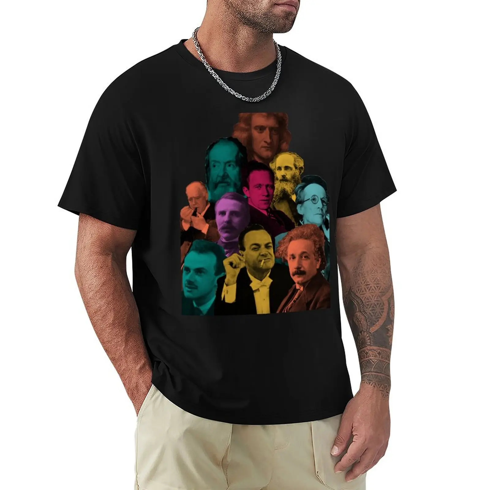 Most Renowned Physicists in one place (Mashup, collage) T-Shirt Casual Daily Graphic Tee