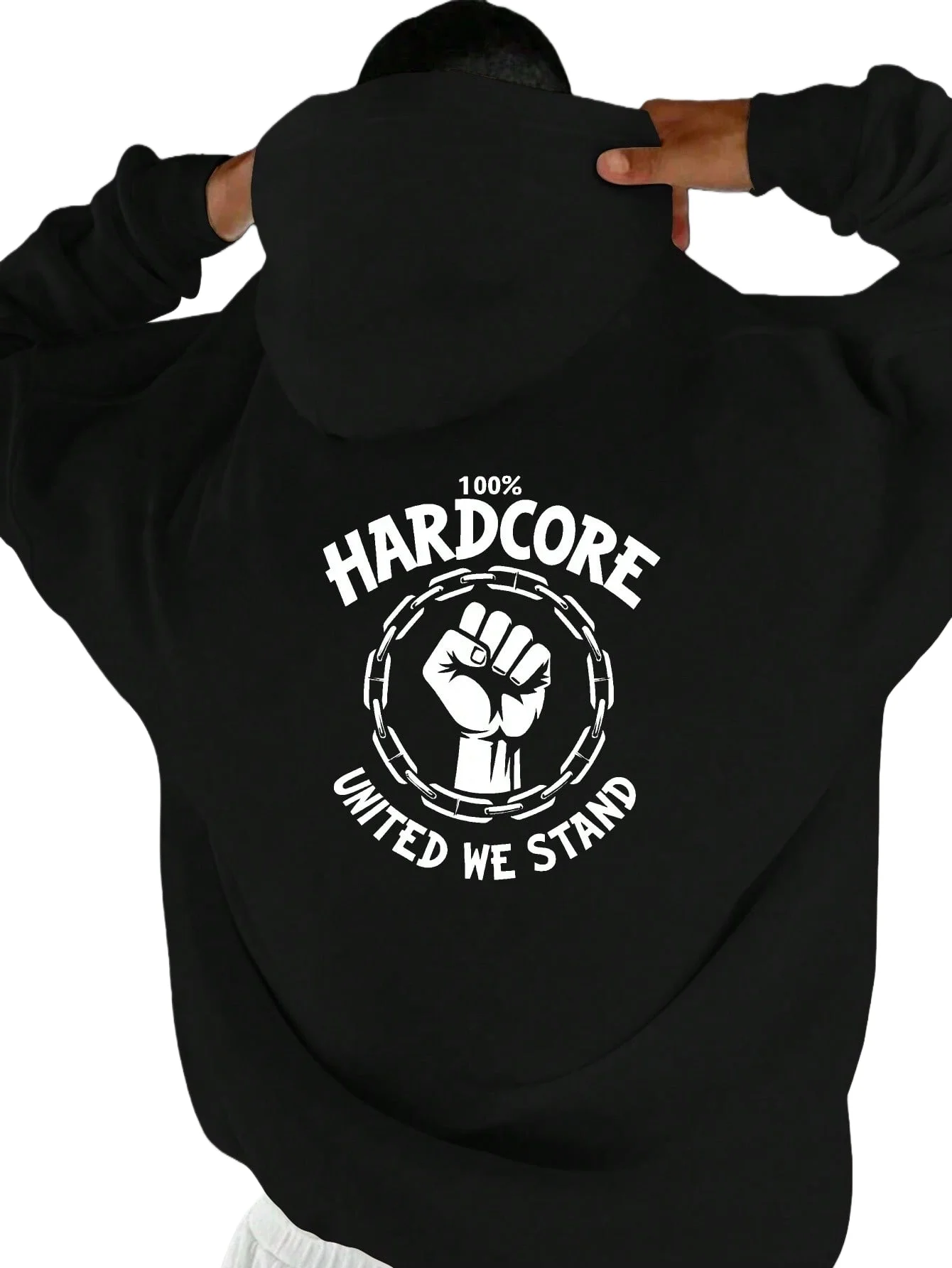 

Мужская толстовка Hardcore Fist — свитер в уличном стиле в стиле панк-рок с рисунком Union We Stand Fist, подходит для концертов, тренажерных залов